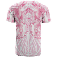 Aotearoa Kowhaiwhai Poutama Pink Motif T Shirt LT9 - Polynesian Pride