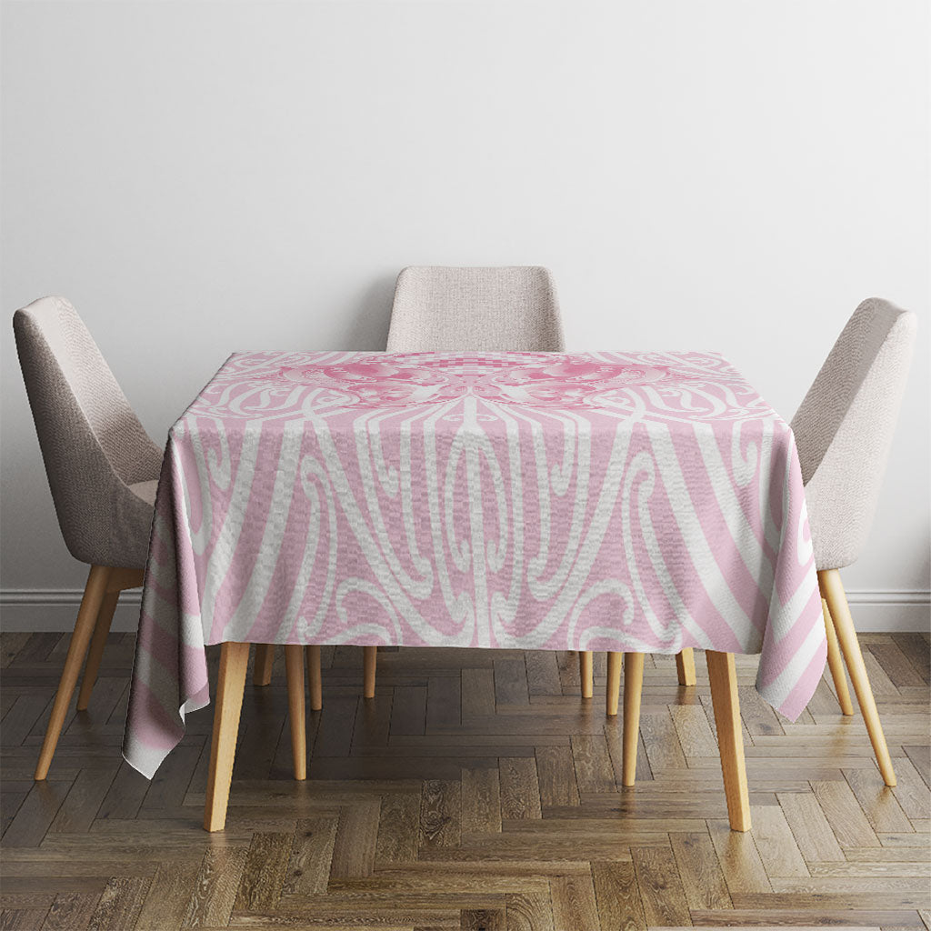 Aotearoa Kowhaiwhai Poutama Pink Motif Tablecloth