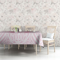 Aotearoa Kowhaiwhai Poutama Pink Motif Tablecloth