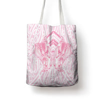 Aotearoa Kowhaiwhai Poutama Pink Motif Tote Bag LT9 - Polynesian Pride