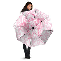 Aotearoa Kowhaiwhai Poutama Pink Motif Umbrella LT9 - Polynesian Pride
