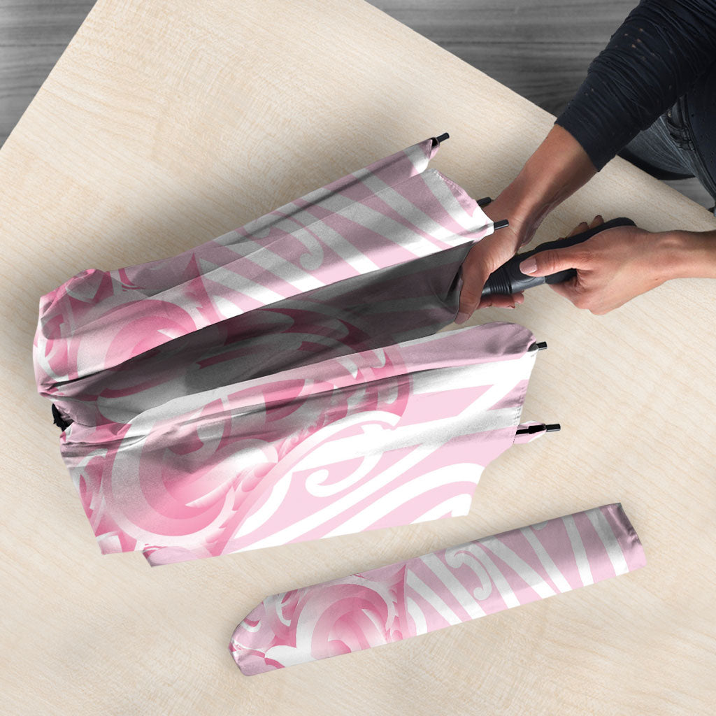 Aotearoa Kowhaiwhai Poutama Pink Motif Umbrella LT9 - Polynesian Pride