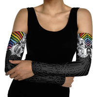 Aotearoa Kowhaiwhai Poutama Rainbow Motif Arm Sleeves LT9 - Polynesian Pride