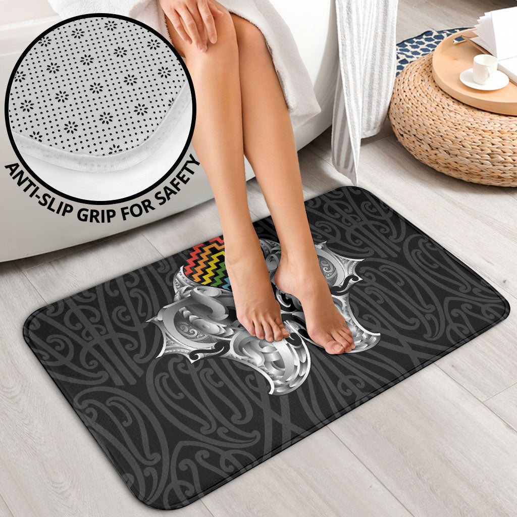 Aotearoa Kowhaiwhai Poutama Rainbow Motif Bathroom Set LT9 - Polynesian Pride