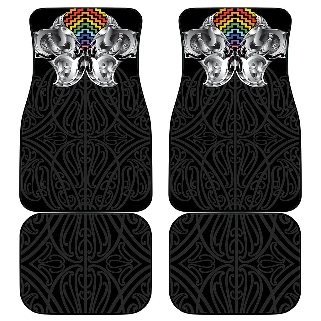 Aotearoa Kowhaiwhai Poutama Rainbow Motif Car Mats LT9 - Polynesian Pride