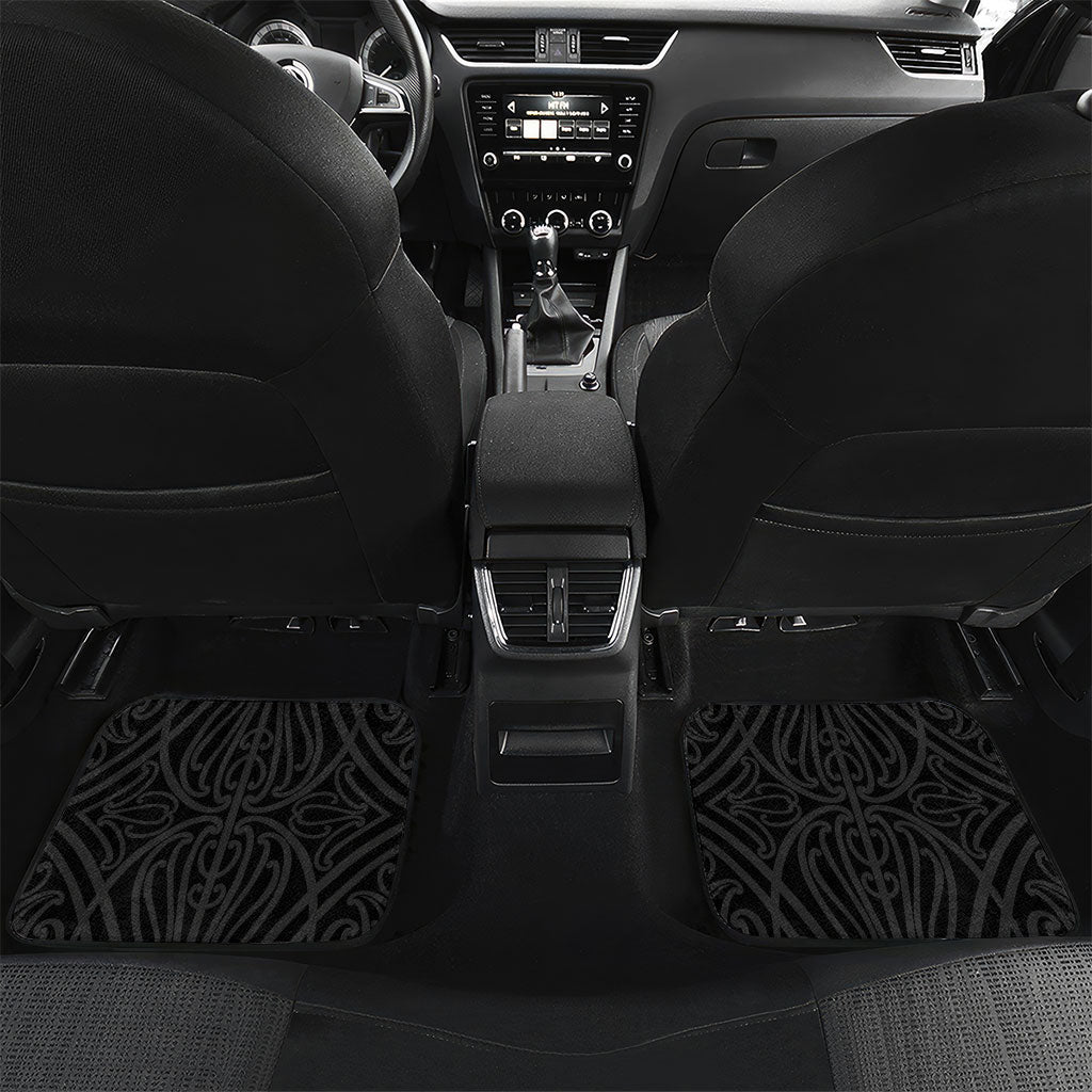 Aotearoa Kowhaiwhai Poutama Rainbow Motif Car Mats LT9 Set 2pcs - Back Rainbow - Polynesian Pride