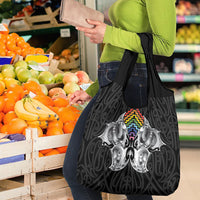 Aotearoa Kowhaiwhai Poutama Rainbow Motif Grocery Bag LT9 - Polynesian Pride