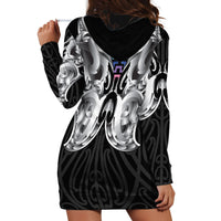 Aotearoa Kowhaiwhai Poutama Rainbow Motif Hoodie Dress LT9 - Polynesian Pride