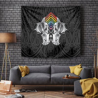 Aotearoa Kowhaiwhai Poutama Rainbow Motif Tapestry LT9 Rainbow - Polynesian Pride