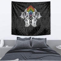 Aotearoa Kowhaiwhai Poutama Rainbow Motif Tapestry LT9 - Polynesian Pride