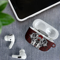 Aotearoa Kowhaiwhai Poutama Red Motif AirPods Case LT9 - Polynesian Pride