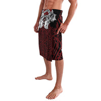 Aotearoa Kowhaiwhai Poutama Red Motif Lavalava