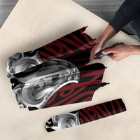 Aotearoa Kowhaiwhai Poutama Red Motif Umbrella LT9 - Polynesian Pride