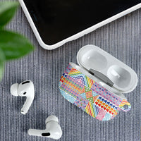 Aotearoa Kowhaiwhai Taniko Patchwork Rainbow Motifs AirPods Case