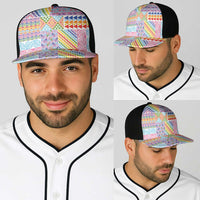 Aotearoa Kowhaiwhai Taniko Patchwork Rainbow Motifs Baseball Net Cap