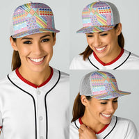 Aotearoa Kowhaiwhai Taniko Patchwork Rainbow Motifs Baseball Net Cap
