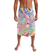 Maori Kowhaiwhai Taniko Patchwork Rainbow Motifs Lavalava LT9 Rainbow - Polynesian Pride