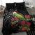 Meri Kirihimete Kakapo Bedding Set Black Silver Fern Christmas Vibe