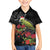 Meri Kirihimete Kakapo Family Matching Off Shoulder Short Dress and Hawaiian Shirt Black Silver Fern Christmas Vibe