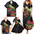 Meri Kirihimete Kakapo Family Matching Summer Maxi Dress and Hawaiian Shirt Black Silver Fern Christmas Vibe