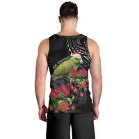 Meri Kirihimete Kakapo Men Tank Top Black Silver Fern Christmas Vibe LT9 - Polynesian Pride
