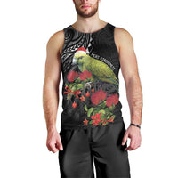 Meri Kirihimete Kakapo Men Tank Top Black Silver Fern Christmas Vibe LT9 - Polynesian Pride