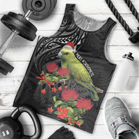Meri Kirihimete Kakapo Men Tank Top Black Silver Fern Christmas Vibe LT9 - Polynesian Pride