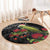 Meri Kirihimete Kakapo Round Carpet Black Silver Fern Christmas Vibe