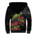 Meri Kirihimete Kakapo Sherpa Hoodie Black Silver Fern Christmas Vibe