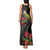 Meri Kirihimete Kakapo Tank Maxi Dress Black Silver Fern Christmas Vibe