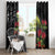 Meri Kirihimete Kakapo Window Curtain Black Silver Fern Christmas Vibe