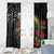 Meri Kirihimete Kakapo Window Curtain Black Silver Fern Christmas Vibe