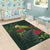 Meri Kirihimete Kakapo Area Rug Green Silver Fern Christmas Vibe