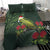 Meri Kirihimete Kakapo Bedding Set Green Silver Fern Christmas Vibe