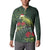 Meri Kirihimete Kakapo Button Sweatshirt Green Silver Fern Christmas Vibe