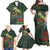 Meri Kirihimete Kakapo Family Matching Off Shoulder Maxi Dress and Hawaiian Shirt Green Silver Fern Christmas Vibe