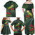 Meri Kirihimete Kakapo Family Matching Off Shoulder Maxi Dress and Hawaiian Shirt Green Silver Fern Christmas Vibe