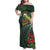 Meri Kirihimete Kakapo Family Matching Off Shoulder Maxi Dress and Hawaiian Shirt Green Silver Fern Christmas Vibe