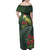 Meri Kirihimete Kakapo Family Matching Off Shoulder Maxi Dress and Hawaiian Shirt Green Silver Fern Christmas Vibe