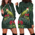 Meri Kirihimete Kakapo Hoodie Dress Green Silver Fern Christmas Vibe