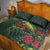 Meri Kirihimete Kakapo Quilt Bed Set Green Silver Fern Christmas Vibe