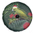 Meri Kirihimete Kakapo Spare Tire Cover Green Silver Fern Christmas Vibe