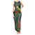 Meri Kirihimete Kakapo Tank Maxi Dress Green Silver Fern Christmas Vibe