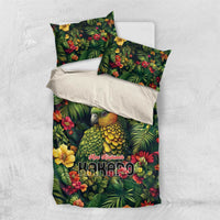 Meri Kirihimete Kakapo Bedding Set New Zealand Christmas with Tropical Vibe LT9 US Twin 172cm x 218cm Green - Polynesian Pride