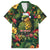 Meri Kirihimete Kakapo Family Matching Off The Shoulder Long Sleeve Dress and Hawaiian Shirt New Zealand Christmas with Tropical Vibe