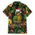 Meri Kirihimete Kakapo Family Matching Off Shoulder Short Dress and Hawaiian Shirt New Zealand Christmas with Tropical Vibe