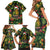 Meri Kirihimete Kakapo Family Matching Short Sleeve Bodycon Dress and Hawaiian Shirt New Zealand Christmas with Tropical Vibe