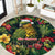 Meri Kirihimete Kakapo Round Carpet New Zealand Christmas with Tropical Vibe