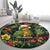 Meri Kirihimete Kakapo Round Carpet New Zealand Christmas with Tropical Vibe