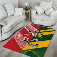 Australia-Tonga Rugby Pacific Custom Area Rug The Kangaroos and Mate Ma'a Tonga LT9 - Polynesian Pride